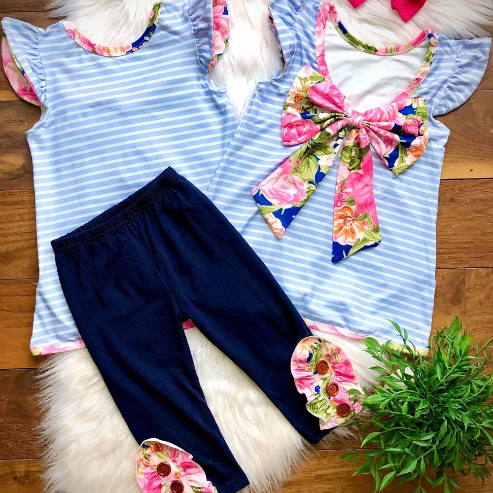 Bow back Capri set